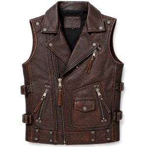 Leather vest